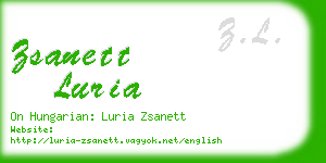 zsanett luria business card